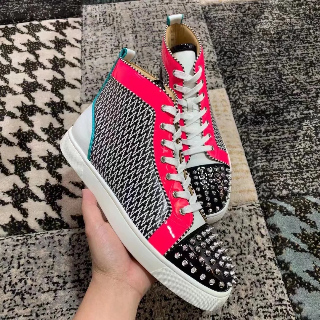 

NEW Luxury shoes, red-soled shoes, high-top men's shoes, casual shoes, printed shoes, couple shoes