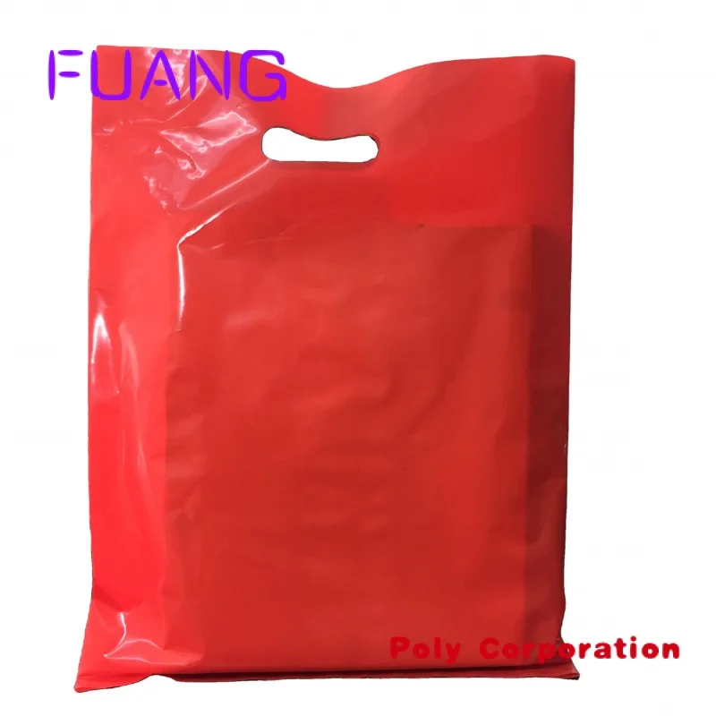 Hot cheating Custom Size Printing logo handle Shopping packing bag plastic bags