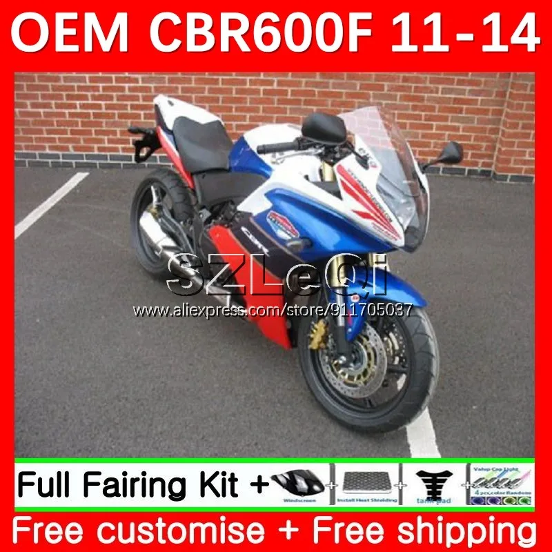

blue red Injection For HONDA CBR 600 F 600F C CBR600F4i CBR600 F F4i 11 12 13 14 CBR600F 2011 2012 2013 2014 Fairing 32LQ.23
