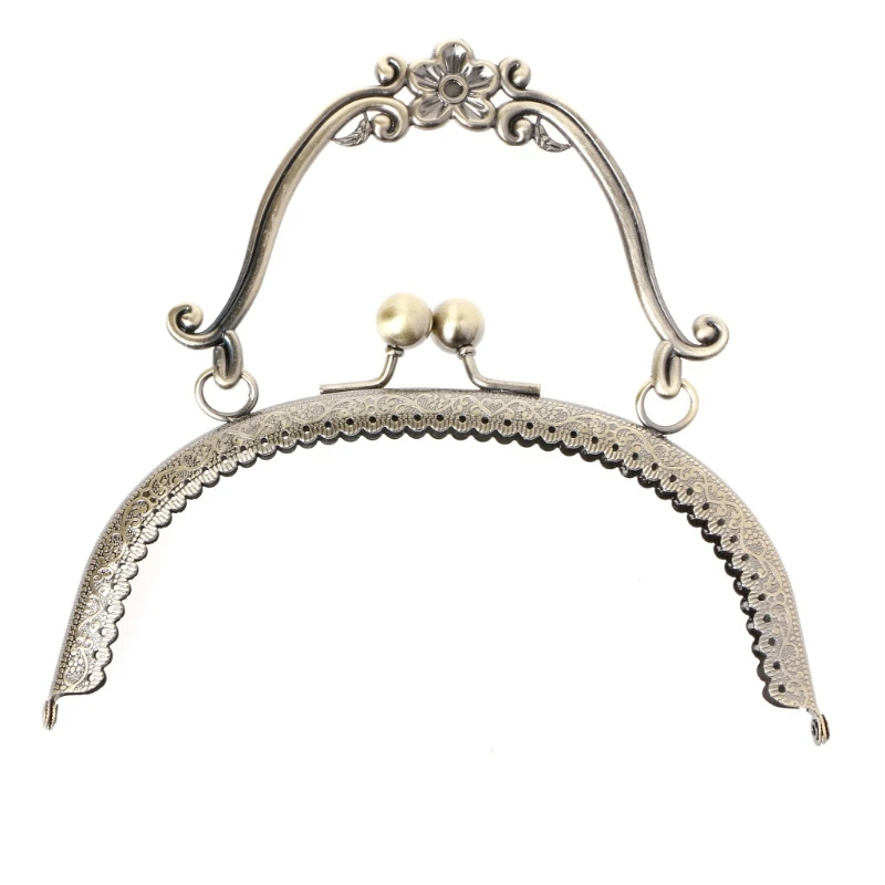 

1pc Metal Frame Kiss Clasp Lock Handle Arch For DIY Purse Bag DIY Craft 16.5cm