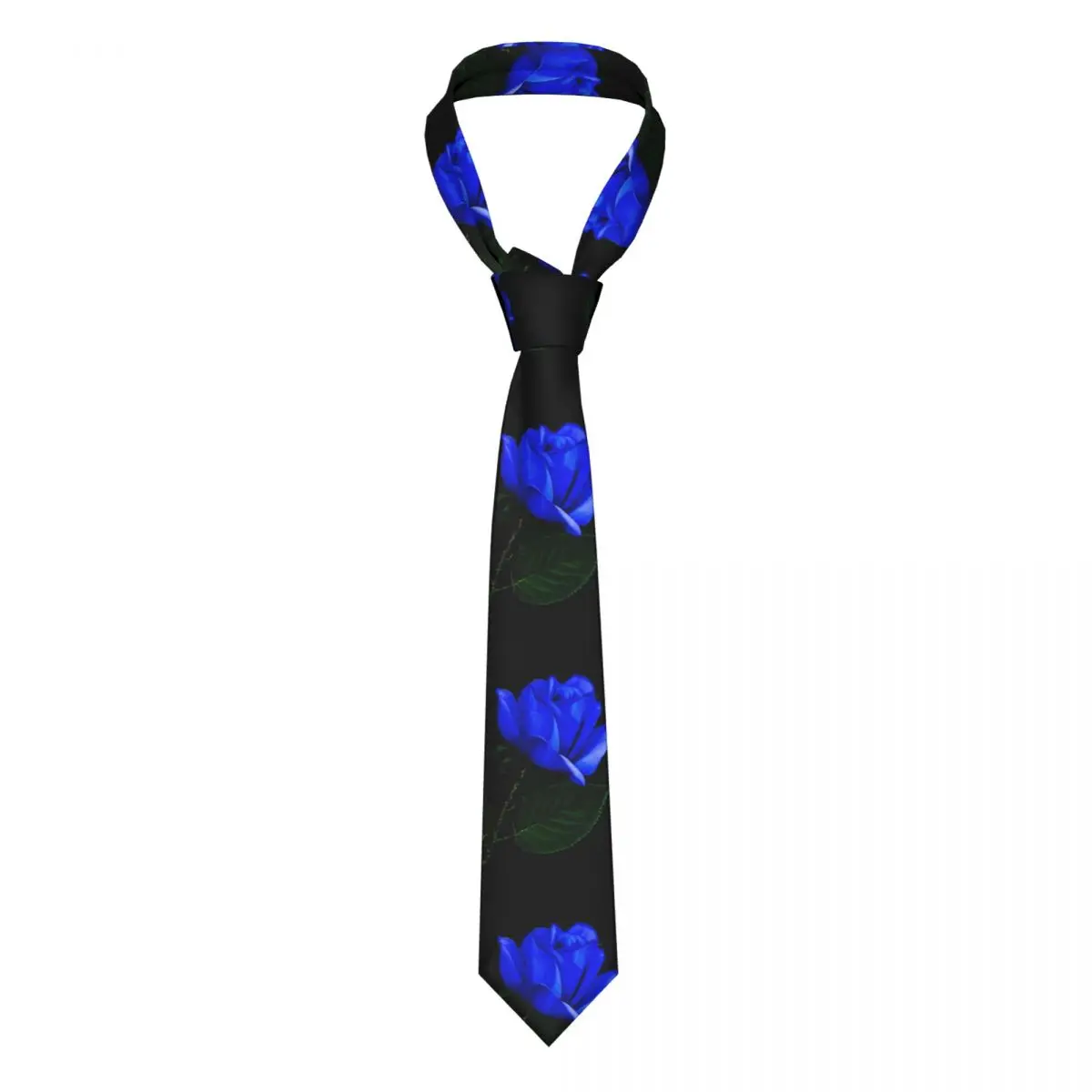 

Галстук с цветочным принтом синяя Роза Формальные Галстуки из полиэстера и шелка Подарочная Мужская блузка галстук с принтом