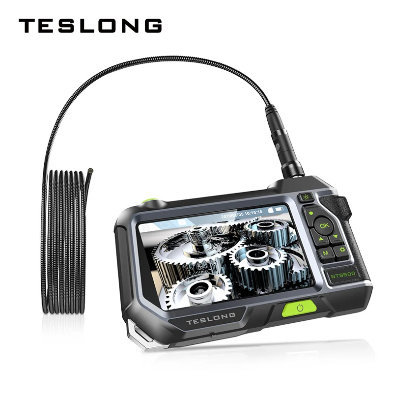 

Промышленный бороскоп Teslong NTS500, 5,5 мм, двойной объектив, 5-дюймовый IPS HD дисплей, Инспекционная камера, Бороскоп с монитором