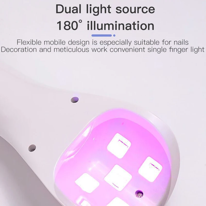 

Portable Lamp Nail Drying Lamp LED UV Manicure Machine Handheld Design Fast Drying Curing Light For Gel Polish