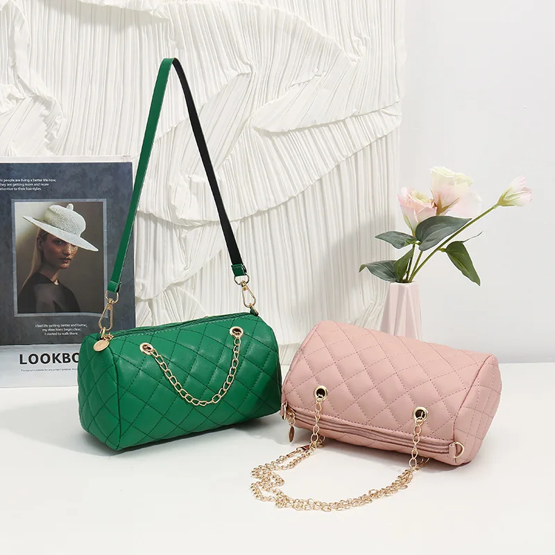 

Luxury Tassel Small Messenger Chain Bag for Women Lingge Embroidery Casual Female Shoulder Bag Fashion Ladies Crossbody Bags