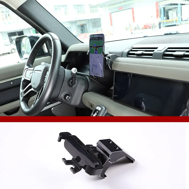 

Накладка на держатель мобильного телефона из алюминиевого сплава для Land Rover Defender 90 110 2020-2024, автомобильный вентиляционный держатель для мобильного телефона, аксессуары