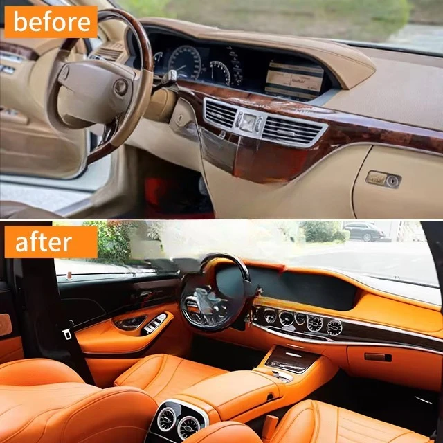 Модификация интерьера Mercedes-Benz S-Class W221 (обновление до W222): приборная панель, кожаные чехлы на сиденья (от старого к новому) (art.: 3920dcbc6e950) - 3920dcbc6e950