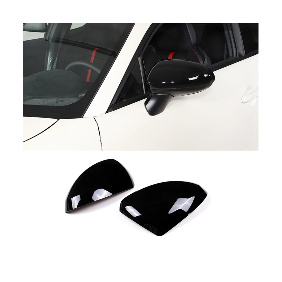 

Car Rearview Mirror Cover Cap for Toyota 86/Subaru BRZ 2022 Car Exterior Styling Accessories(Black)