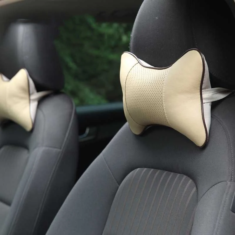 

Car Seat Neck Protection Pillow Creative Bone Design PU Pillow In The Car Breathable and Comfortable To Ease Driving Fatigue