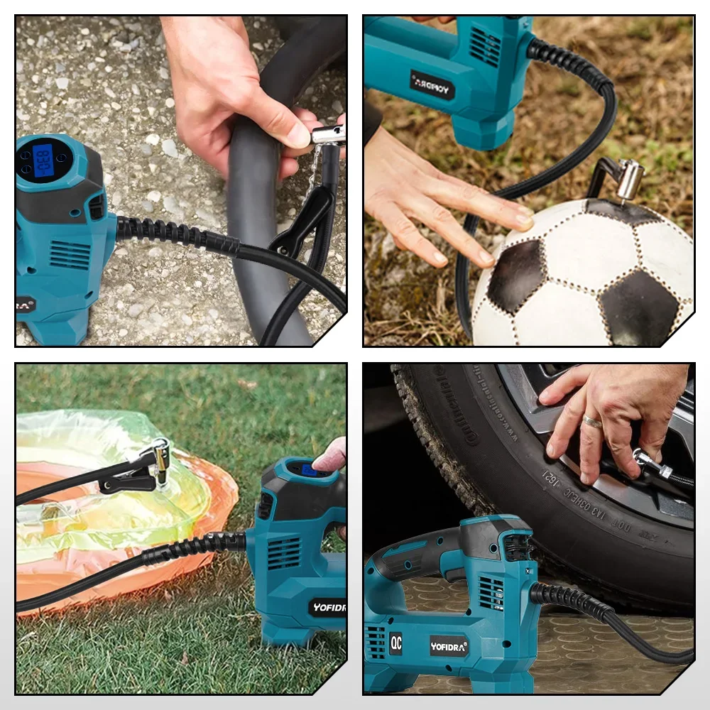 Портативный Беспроводной Электрический Воздушный Насос Высокого Давления Без