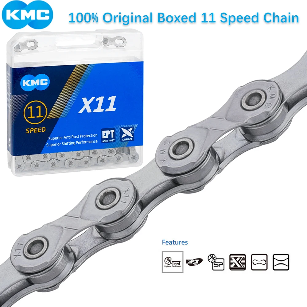 Цепь для горного велосипеда KMC X11 118L X11EPT X11SL цепь Shimano/SRAM/Campagnolo |