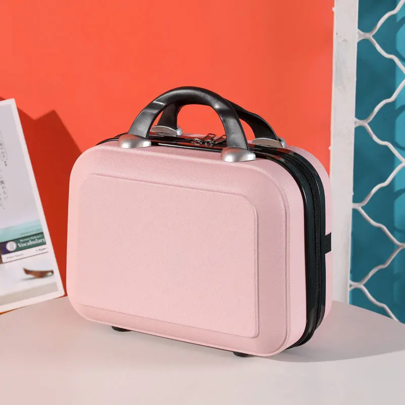 Large Capacity ABS Mini Portable  Makeup Storage Bag Mini Portable Suitcase Boarding Luggage Travel  Organizer Case for Female