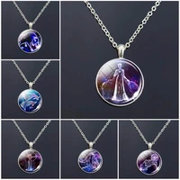 diy12 constellation leo virgo libra scorpio sagittarius pendant necklace fashion cute zodiac jewelry necklace jewelry gift
