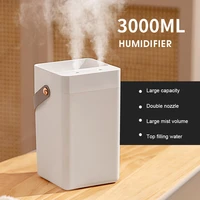 portable 3000ml electric air humidifier aroma oil diffuser usb double cool mist sprayer with for home car bedroom