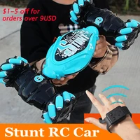 4WD 1:12 Stunt RC Car With LED Light Gesture Induction Deformation Twist Climbing Radio Controlled Car Electronic Toys for Kids