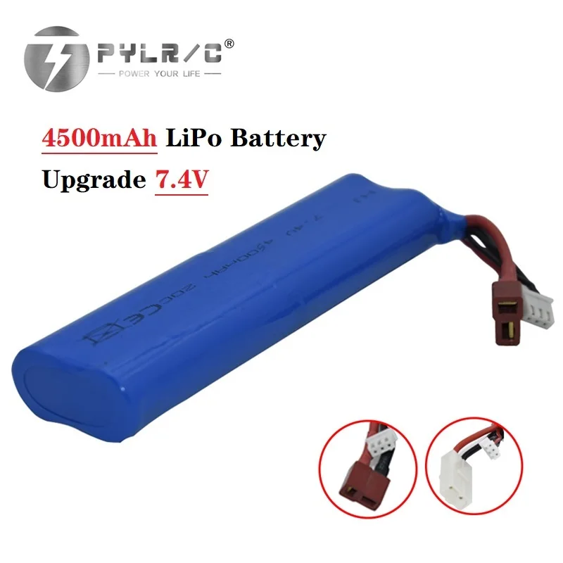 

Обновленная батарея Lipo 7,4 В с зарядным устройством и разъемами Tamiya T/2P, запчасти для радиоуправляемых игрушек, танков, автомобилей, аккумулят...