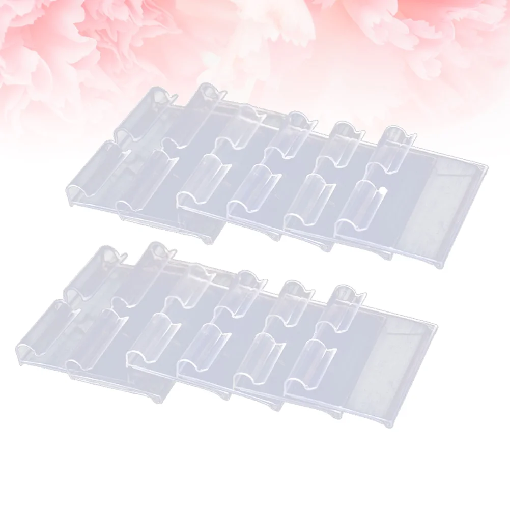 

50pcs Clear Label Holders Wire Shelf Retail Price Holder Label Cards Merchandise Sign Display Holders