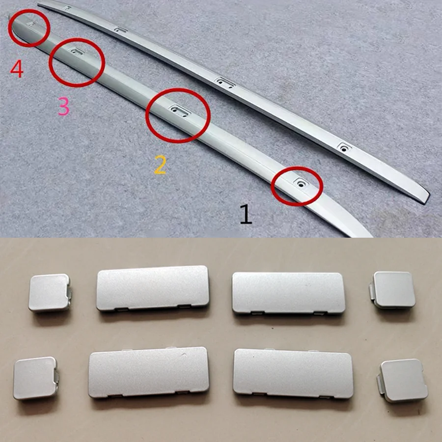 

2 шт., рельсы на крышу из АБС-пластика, торцевая крышка, чехол для багажника автомобиля, декоративные аксессуары для Toyota Highlander 2015-2020 2021