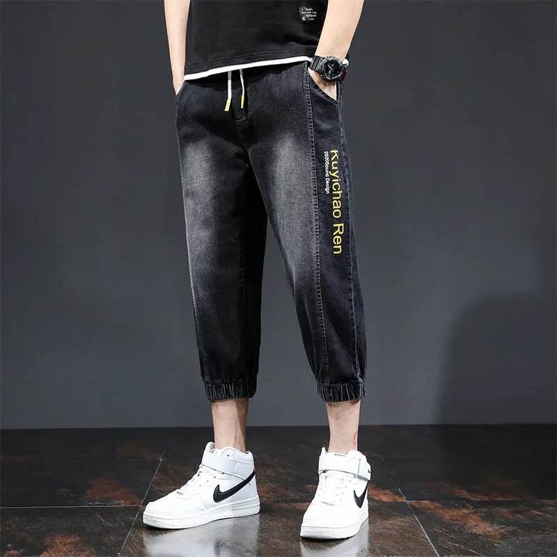 Casual Denim Shorts Men Loose 2022 New Fashion Brand Wear Summer Thin Teenage Boys