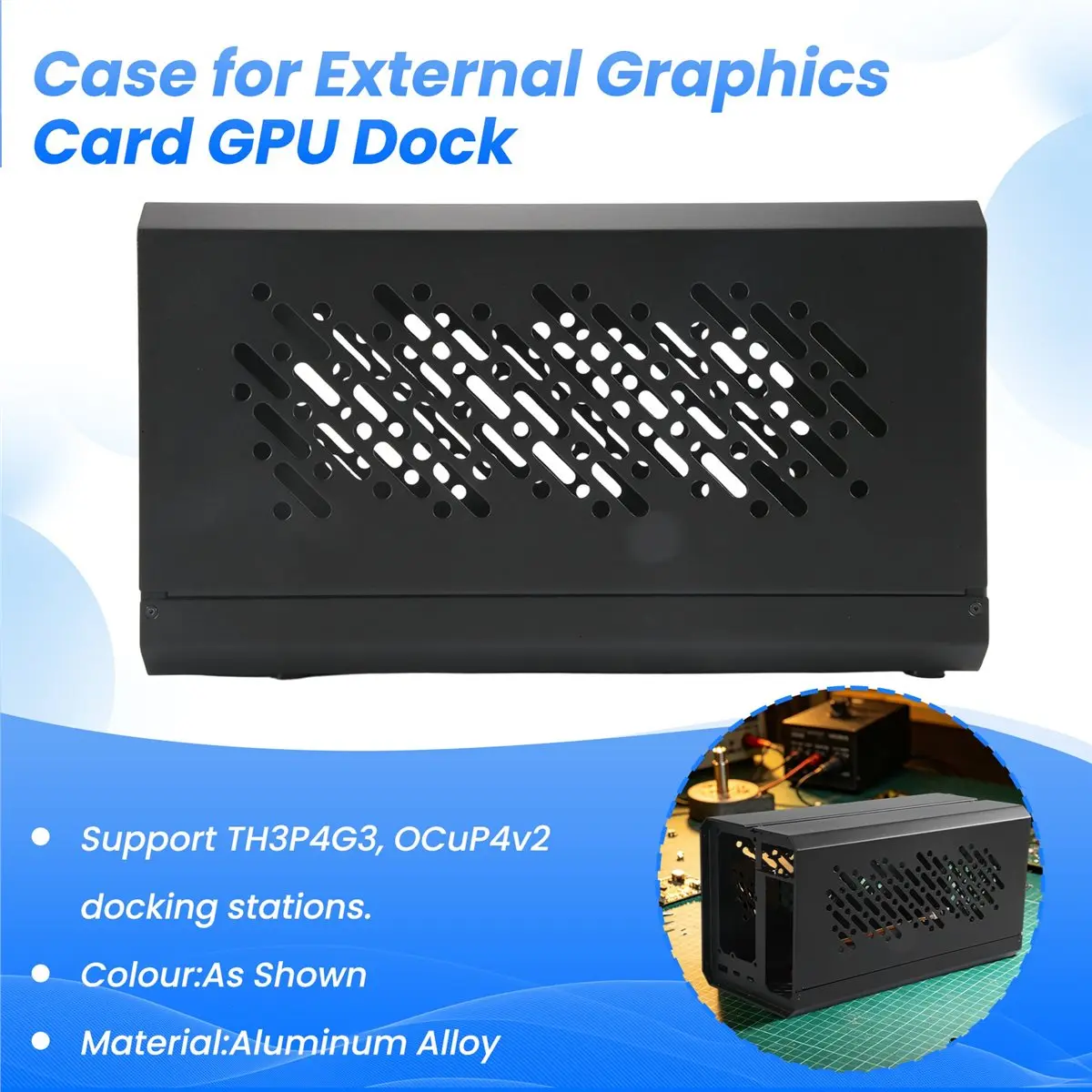 Фото Корпус-шасси bismok для внешней видеокарты TH3P4G3 OCuP4v2 OcuLink Thunderbolt3/4 USB4 PCIE 4.0 SFX FLEX (док-станция для графического процессора) №4