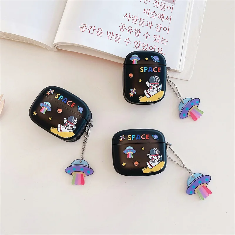 

Astronaut Flying Saucer Pendant Case for Apple AirPods 1 2 3 Pro Cases Cover IPhone Bluetooth Earbuds Earphone Air Pod Pods Case