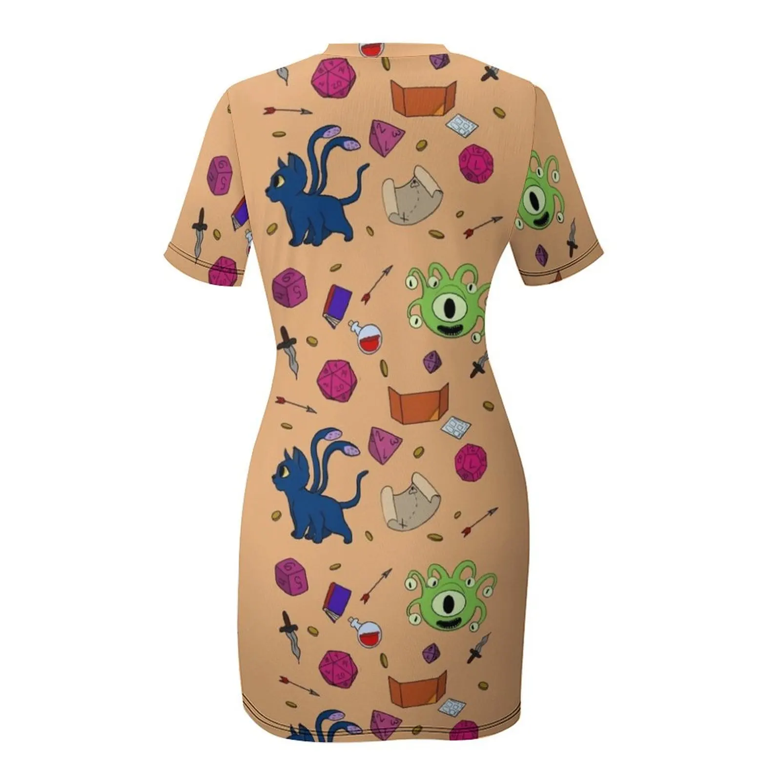 Женское платье DnD из полиэстера и спандекса