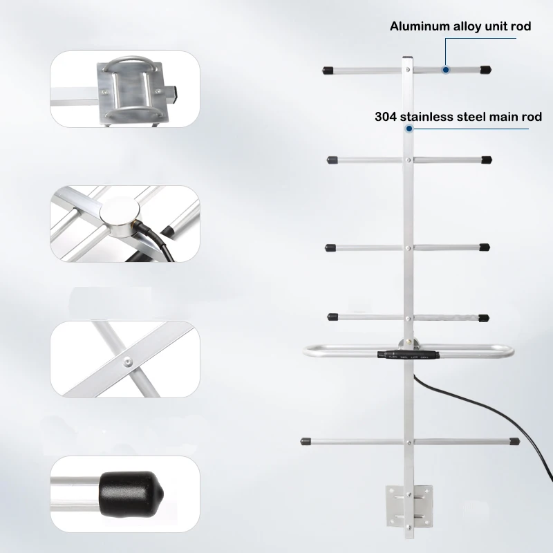 Outdoor Directional Passive Yagi Antenna Amplifier 433MHz Long Range FM Radio TV Signal Receiver Booster Wireless Data Repeater