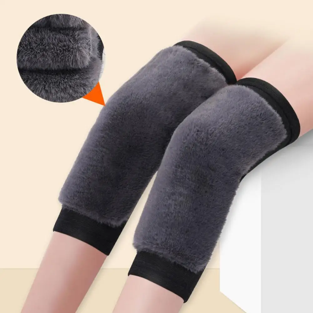 

Winter Knee Pads 1 Pair Helpful Anti-skid Neat Alignment Knit Leg Sleeve Warmer Knee Pads for Winter Sports