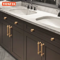 yonfia 3644bb brushed brass kitchen cabinet handles knob zinc alloy furniture drawer handle wardrobe closet pull handle gold