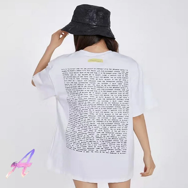 

Ader Error T-shirt Spring and Summer Full Back Lettering Short Sleeves Men's Women's Retro Loose Casual T-shirt