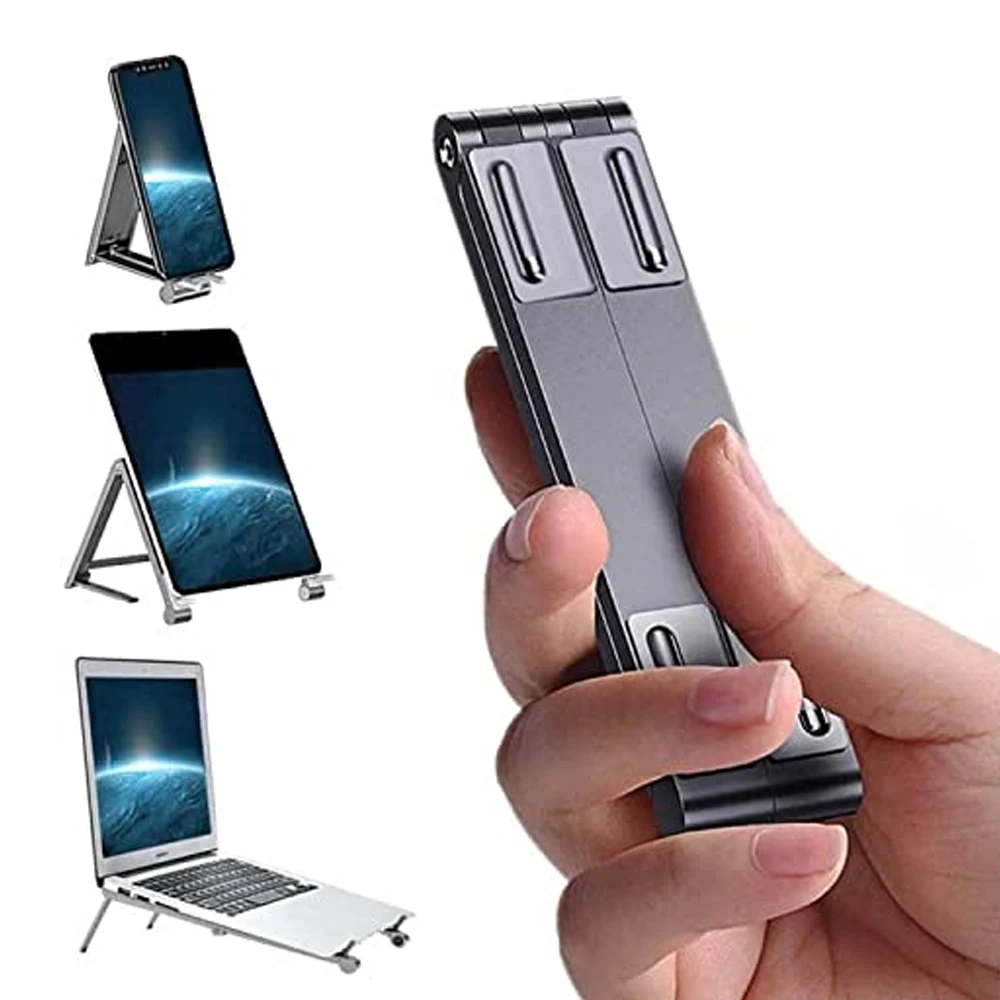 

Обновленный многофункциональный держатель 3-в-1 для ноутбука/планшета/телефона, складная Портативная подставка из алюминиевого сплава, ста...