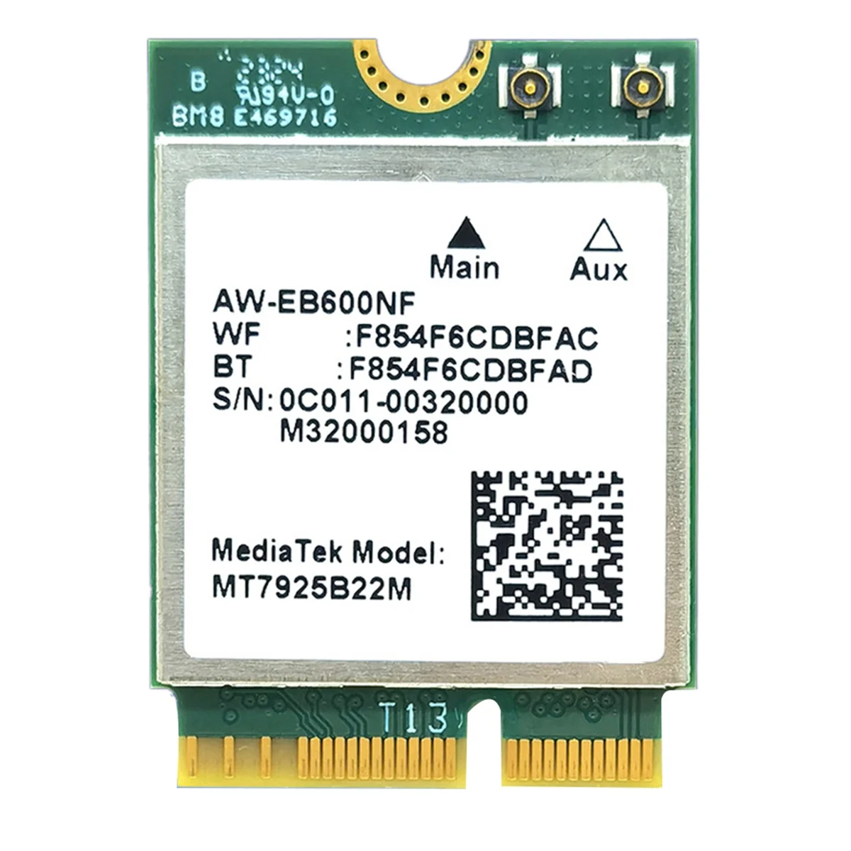 MT7925 WIFI 7 карт + антенны с перегородками 5400 Мбит/с M.2 тройной диапазон 2 4G/5G/6G BT5.3