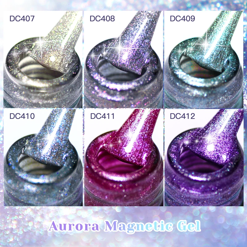 Магнитный гель-лак для ногтей Mtssii 7 мл с блестками Aurora Cat