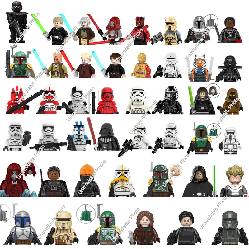 

Clone Trooper 501st Legion Building Blocks set LUKE Skywalker Mandalorians Boba Fett Palpatine Yoda Star Bricks Minifigure Toys