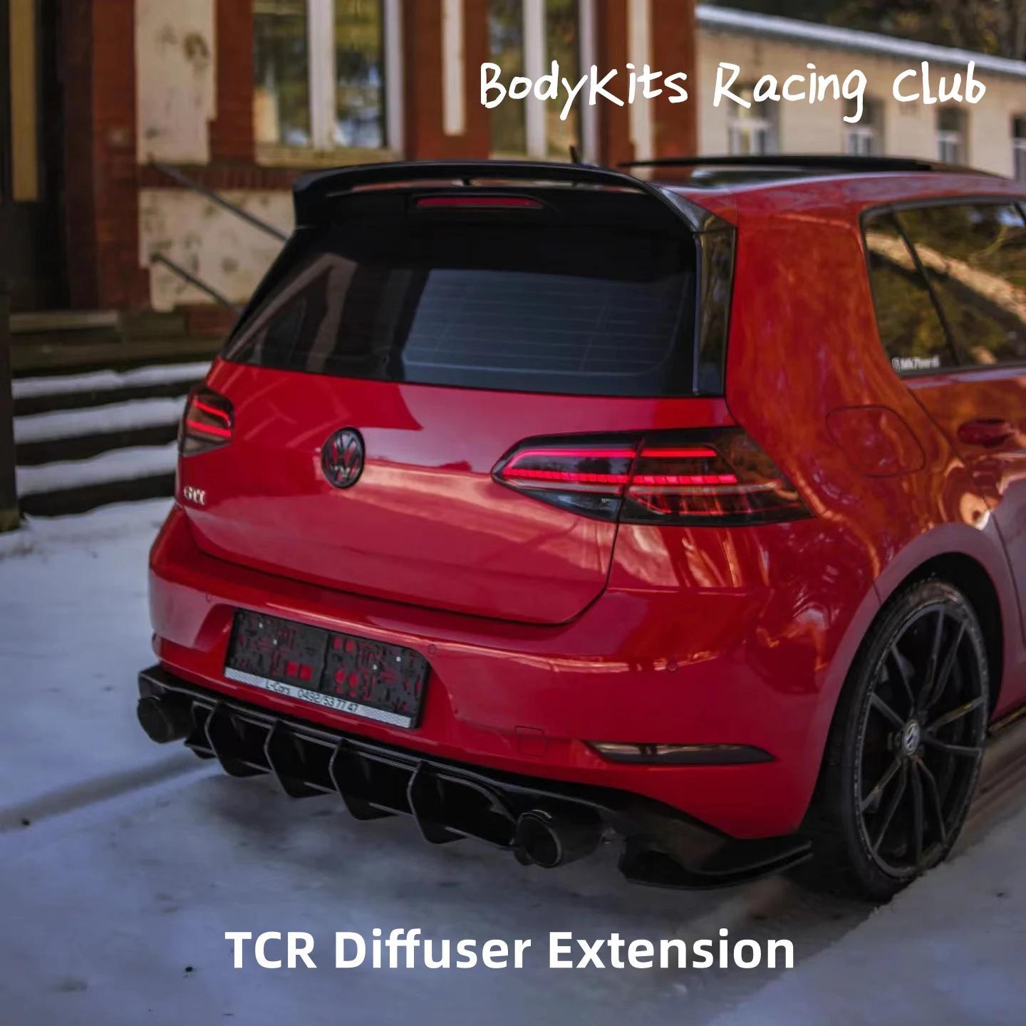 

Глянцевый черный Maxton стиль задний бампер диффузор балдахин для Volkswagen Golf MK7.5 GTI TCR 2017-2020