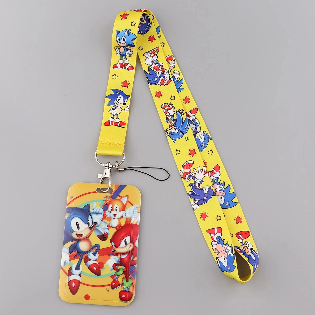 

A1474 Cute hedgehog Game Neck Strap Lanyard Cell Phone Strap ID Badge Holder Rope Key Chain Key rings Cosplay Accessories