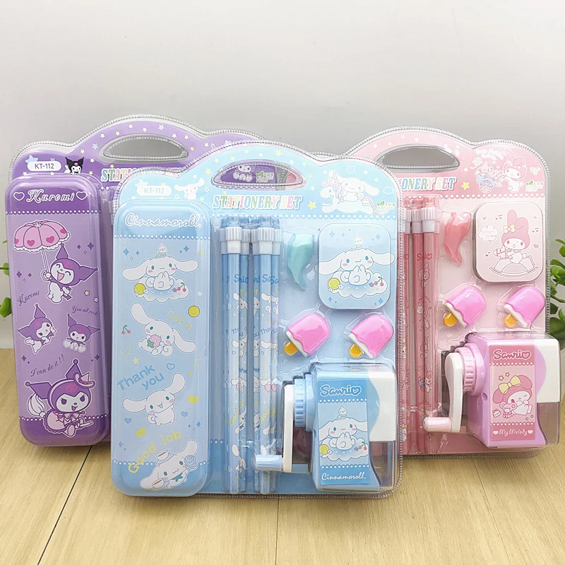 Новинка Канцтовары Sanrio чехол Hello Kitty Cinnamoroll My Melody Kuromi карандаш ручка нож ластик