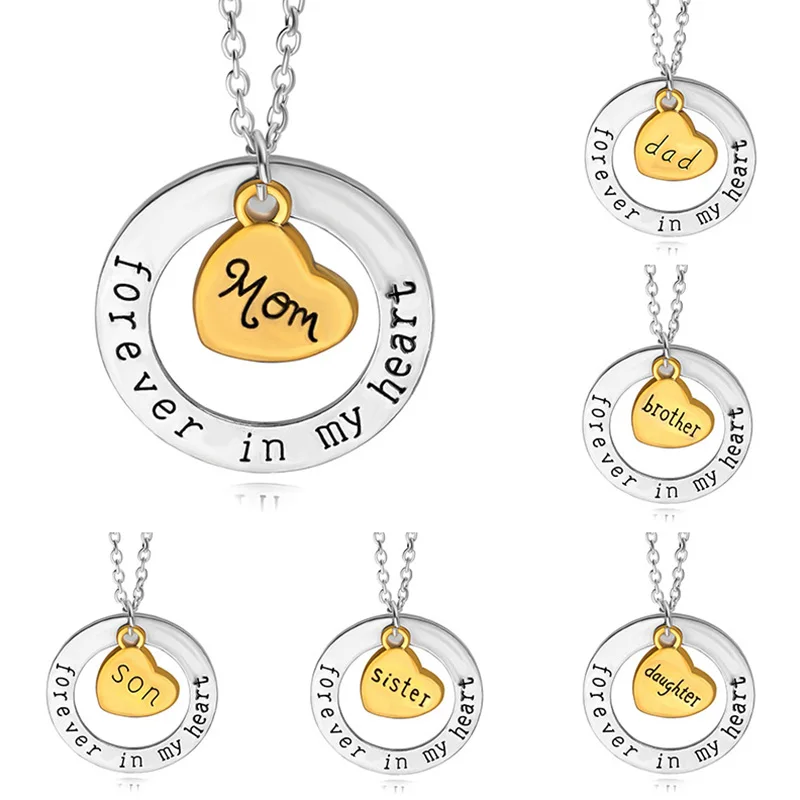

Family's Necklace Jewelry Brother Sister Aunt Uncle Mom Dad Grandpa Grandma Son Daughter Pendants Mother's Day Gift