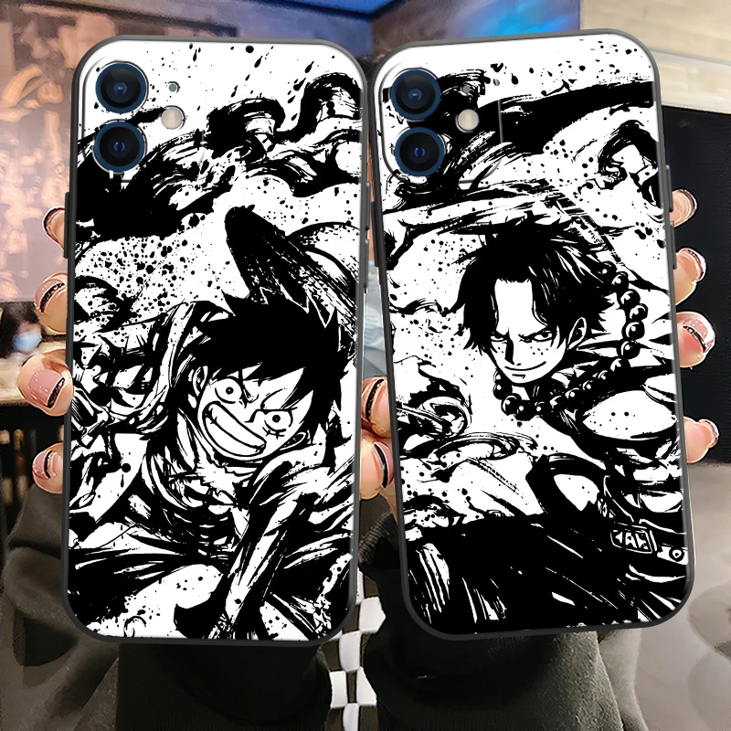 

ONE PIECE Phone Case For iPhone 11 12 13 Pro MAX Mini 6 7 8 6S Plus X XR XS SE 2020 5 Soft Funda Hot TPU Anime Funda Back Cover