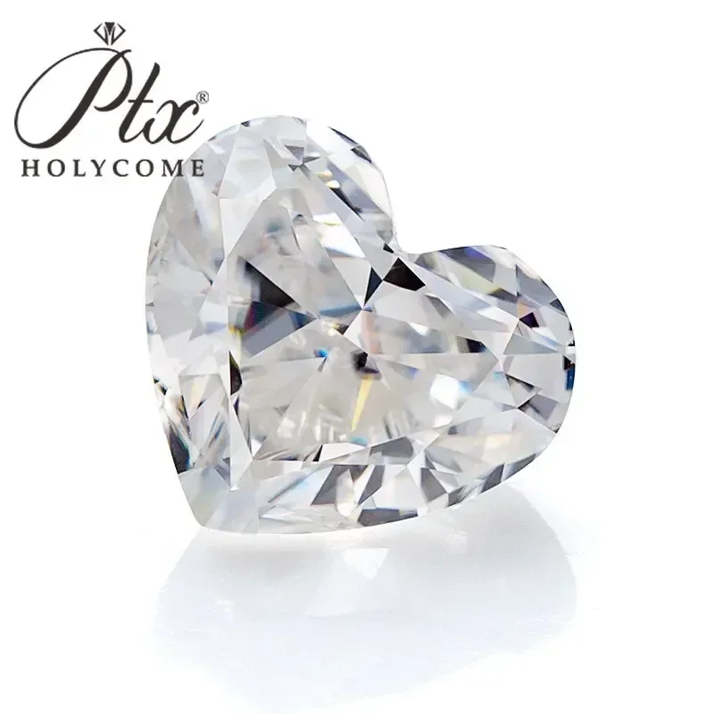 100% муассанит сердце измельченный лед VVS1 свободные драгоценные камни GRA D белые с