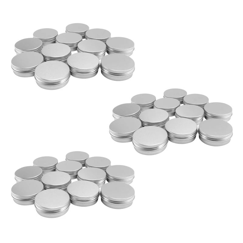 

36 X 50Ml Aluminium Make Up Pots 50Ml Capacity Empty Small Cosmetic/Candle/Spice Pots Tins Jars