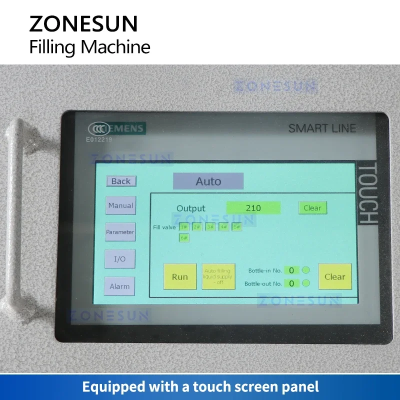 ZONESUN Автоматическая взрывозащищенная машина для розлива жидкостей 6 насадок