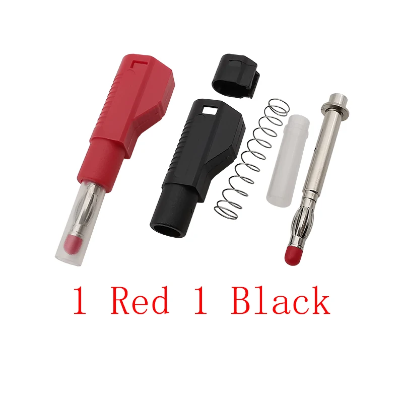 

Провод для пайки 2 шт., красный+черный, 4 мм, банановый штекер