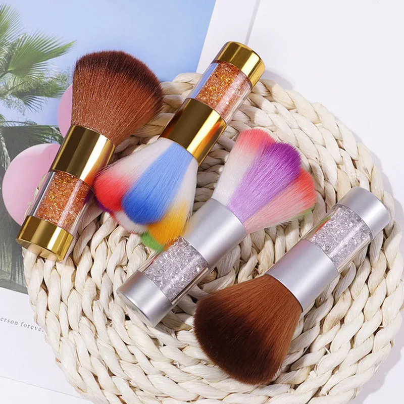 

Colorful Nail Dust Clean Brush Nail Art Manicure Pedicure Soft Remove Dust Acrylic Clean Brush Nail Care Tools Nail Powder Brush
