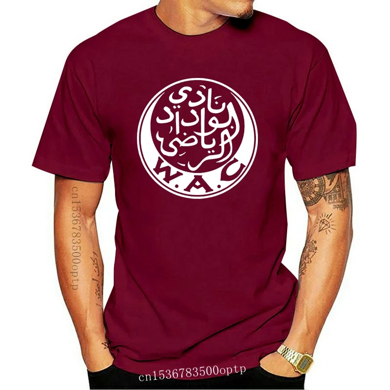 

New Wydad Athletics Club Casablanca WAC Morocco Wydad Casablanca club Men T shirt Casual Camiseta Tees 100% Cotton T-Shirt