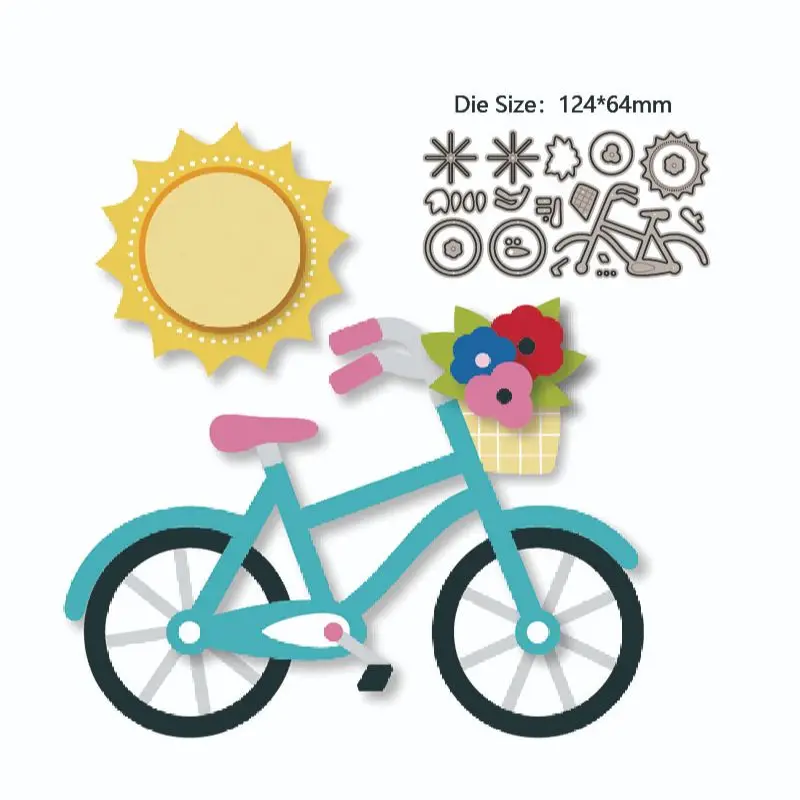 

Велосипед металлическая резка слоя Штамповка Скрапбукинг штамп Фотоальбом украшение «сделай сам» карточное ремесло 2022 Новинка