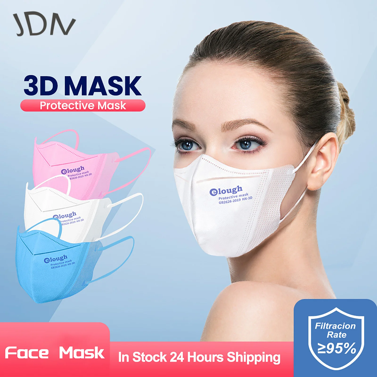 3d трехмерная защитная маска для лица эффективная фильтрация 95% дышащая
