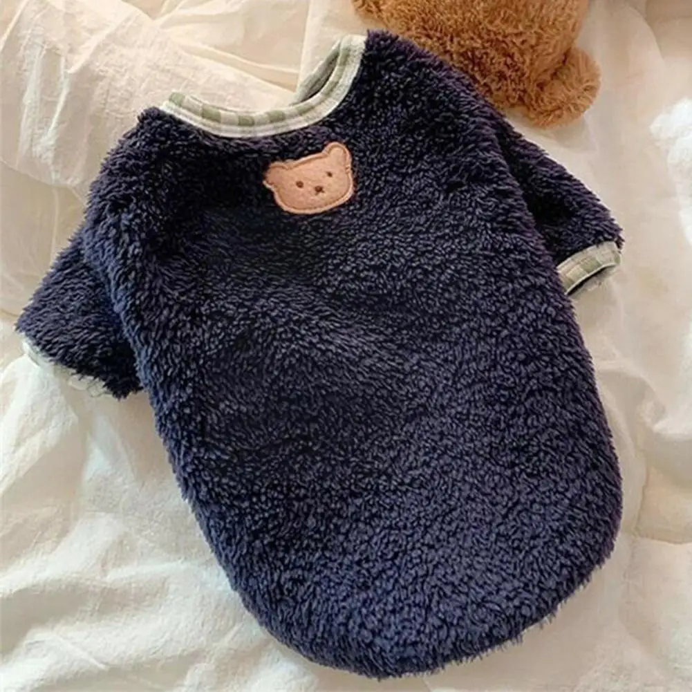 

Коралловый флисовый свитер для собаки осень-зима теплая одежда для домашних животных для маленьких собак с рисунком медведя одежда для щен...