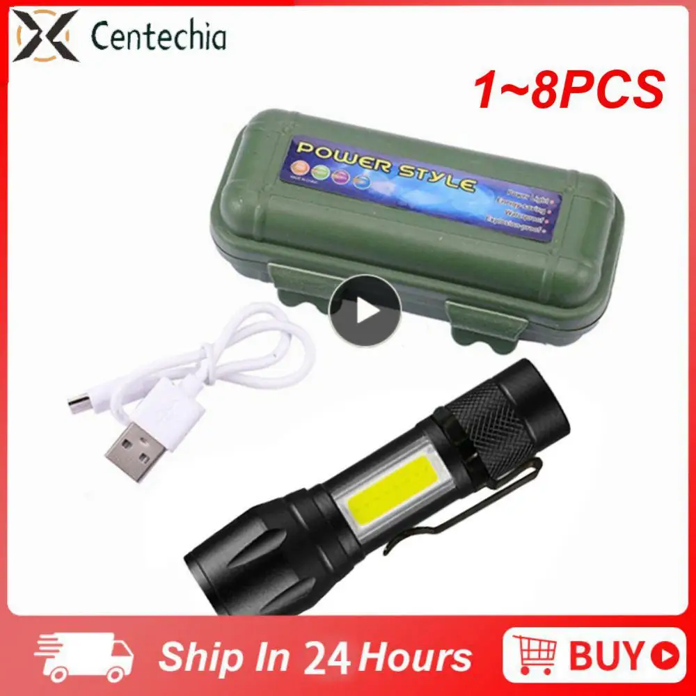 

1 ~ 8 шт., светодиодный мини-фонарик со встроенной батареей