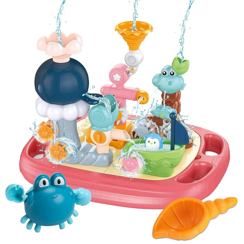 

Bath Toys For Toddlers Kids Bathtub Swimming Pool Game Toy DIY Waterfall Spinning Tubes Water Park Assemble Set