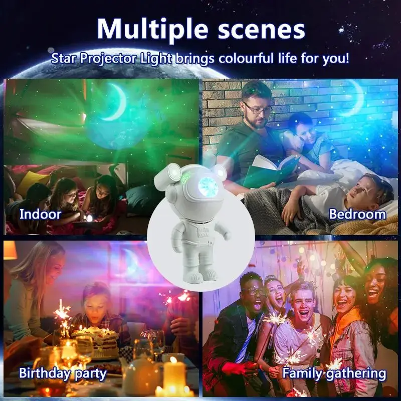 Звездный Проектор Астронавта Галактический Потолочный Ночник Звезда Поворотная
